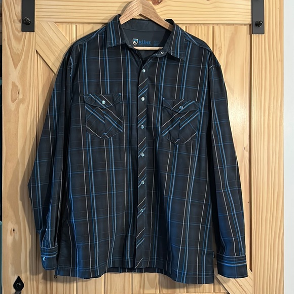 Men’s XL snap button long sleeve shirt by Kuhl - Picture 1 of 4